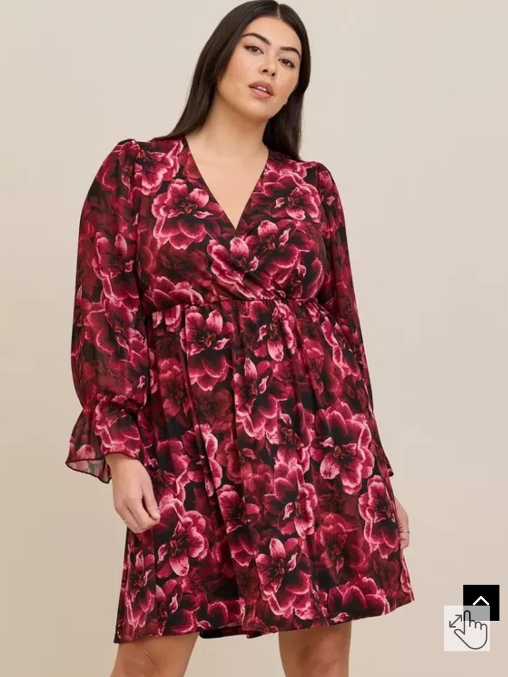TORRID Mini Studio Knit Babydoll Dress Floral cottagecore romantic women plus 20